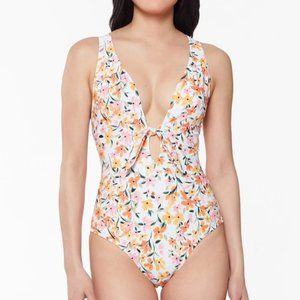 NWT Jessica Simpson Sunset Multi One-Piece Swimsuit, Size M
